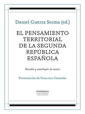 cover image of El pensamiento territorial de la Segunda República española
